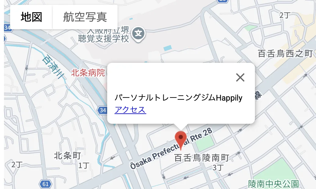 HappilyのGoogleマップ