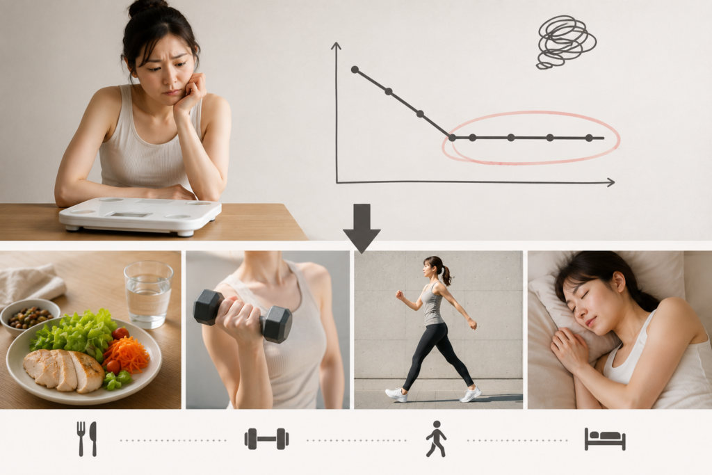 ダイエット停滞期の乗り越え方