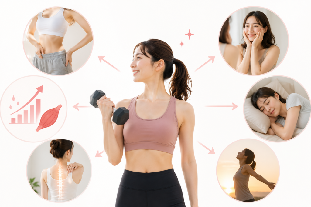 女性が筋トレをするメリット